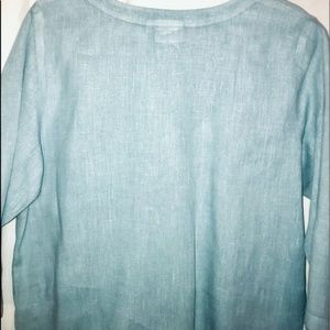 💙(Marc.Ware)Hot Cotton brand Linen tunic blue EUC